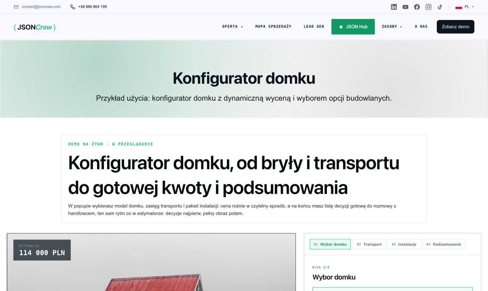 Konfigurator domku modułowego: wymiary, układ pomieszczeń, materiały i wizualizacja 3D